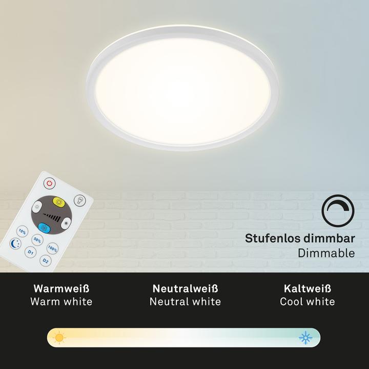 Actual product image Briloner Ultra flat CCT LED panel, white, 1xLED/18W (2400 lm)