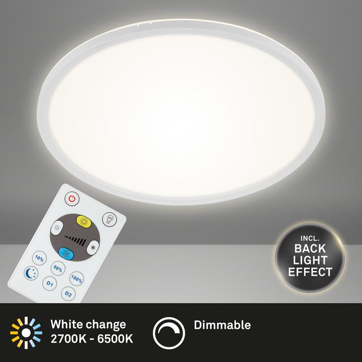 Actual product image Briloner Ultra flat CCT LED panel, white, 1xLED/22W (3000 lm)