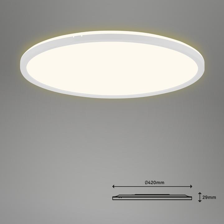 Actual product image Briloner Ultra flat CCT LED panel, white, 1xLED/22W (3000 lm)
