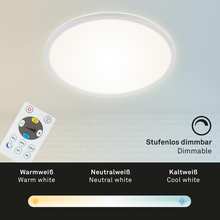 Actual product image Briloner Ultra flat CCT LED panel, white, 1xLED/22W (3000 lm)