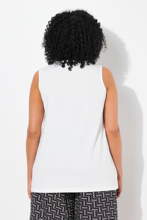 Image du produit Ulla Popken Débardeur, découpe, coupe évasée, décolleté en forme de coeur, sans manches (42, 44)