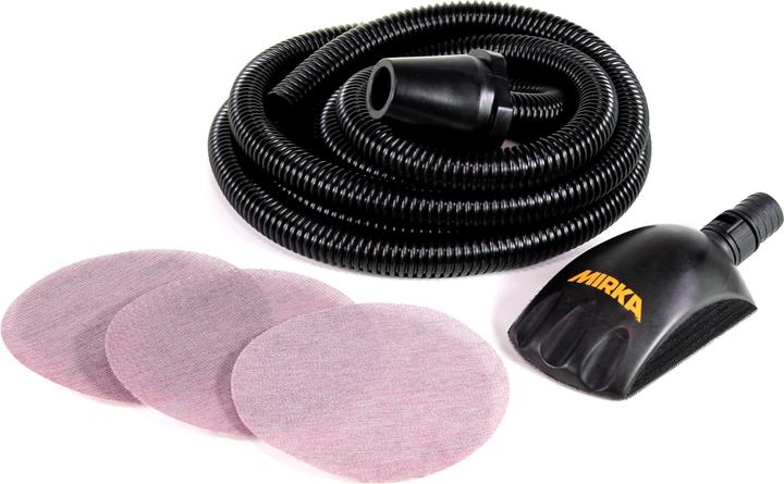 Image du produit Mirka Roundy Kit Cale manuelle aspirante 150mm + 15x Disques abrasifs Abranet + 1x Tuyau d'extractio (120, 180, 240, P150)