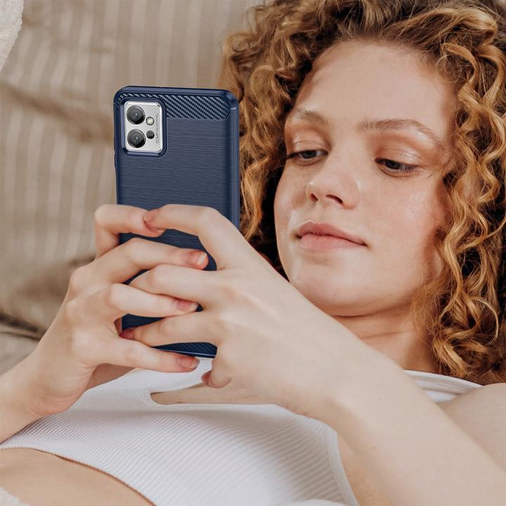 Actual product image Hurtel Carbon Case case for Realme C35 flexible silicone carbon cover black (Realme C35)