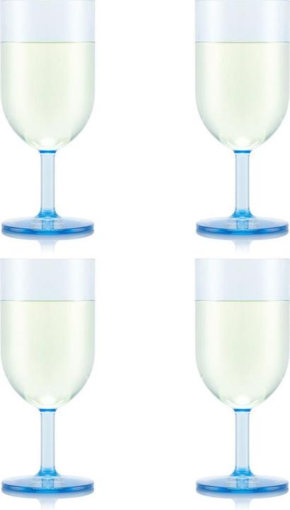 Immagine prodotto Bodum Bicchiere da vino per esterni Octet 230 ml, blu, 4 pezzi (23 cl, 4 Occhiali, Bicchieri da vino bianco)