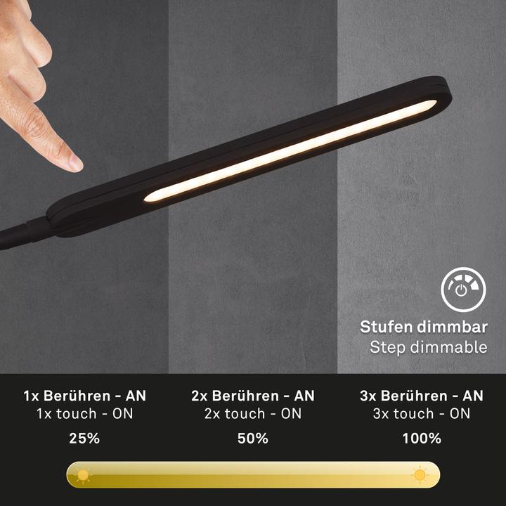 Produktbild Briloner CCT LED Tischleuchte, schwarz, LED/8W (600 lm)