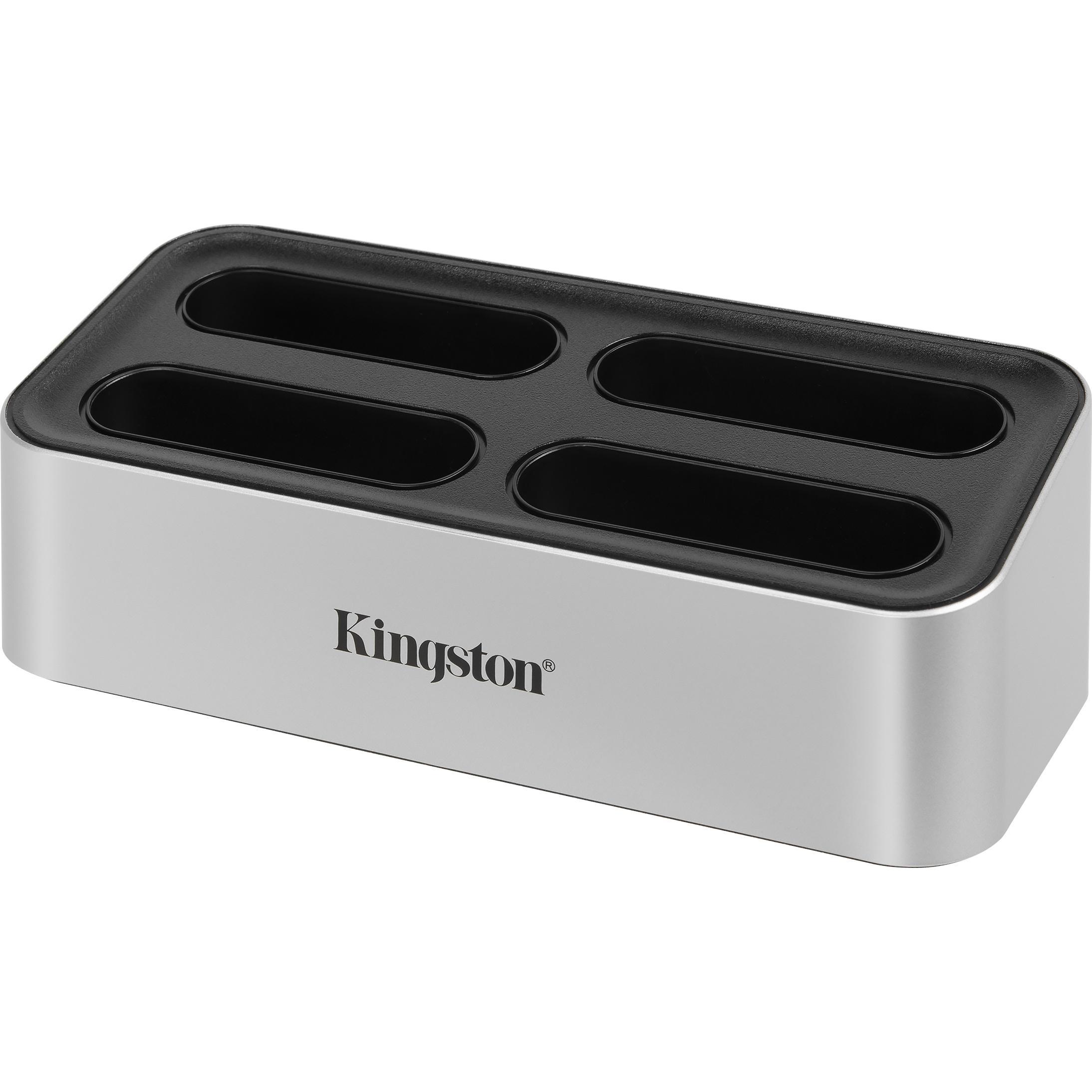 Kingston Workflow Dockingstation (USB-C, 4 Ports), Dockingstation + USB Hub, Schwarz, Silber