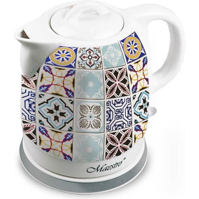 Maestro MR-066-PORTO Keramik-Wasserkocher, Bollitore, Bianco