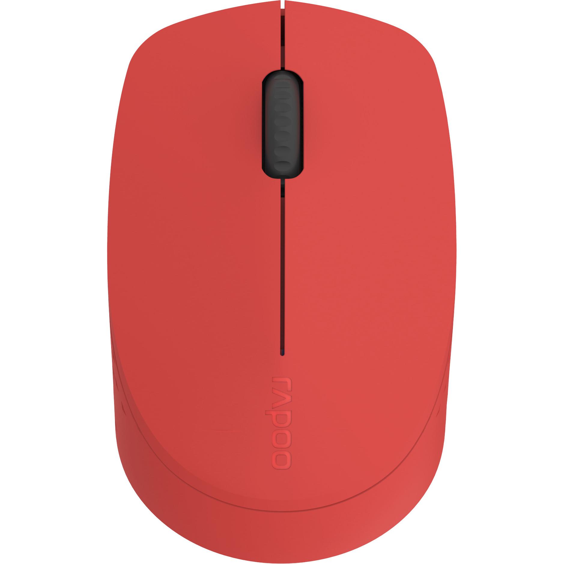Rapoo M100 Silent (Kabellos), Maus, Rot