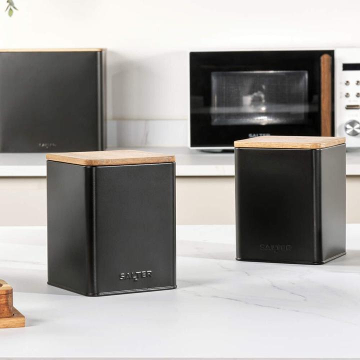 Actual product image Salter BW12898EU7 Toronto 3-Piece Canister Set Black (1.60 l)