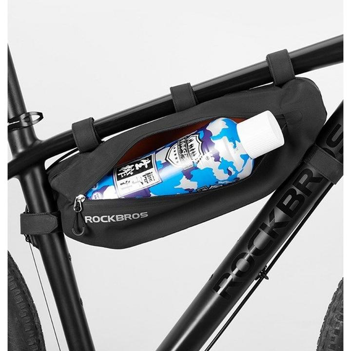 Image du produit Rockbros AS-043 Sacoche de vélo avec velcro 3l - noir (3 l, Sacoche de cadre)