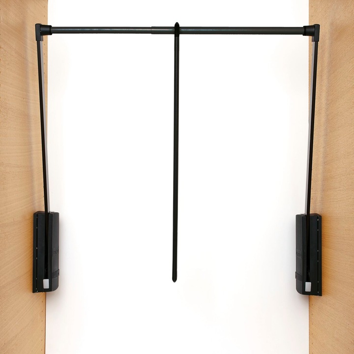 Servetto Junior clothes lift 440-610mm fold-out clothes rail, black