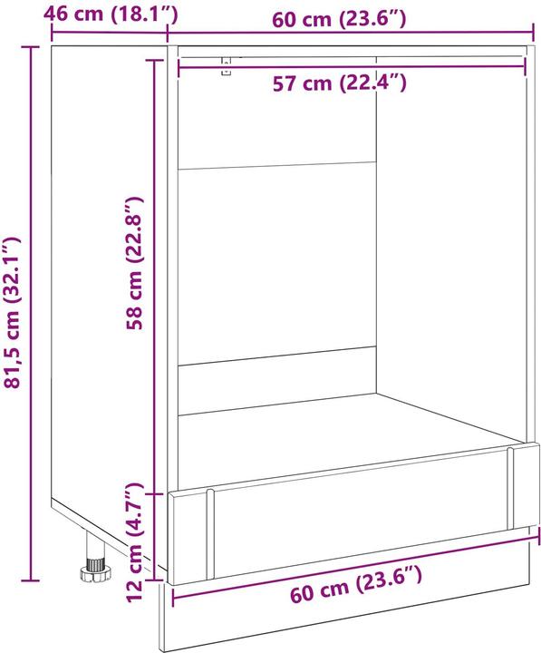 Actual product image vidaXL Küchenschrank