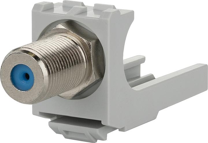 Produktbild Metz Connect BTR x-DAT modul KOAX modul F/F Durchgangskupplung koaxial mit F-Stecker lichtgrau (36 mm)