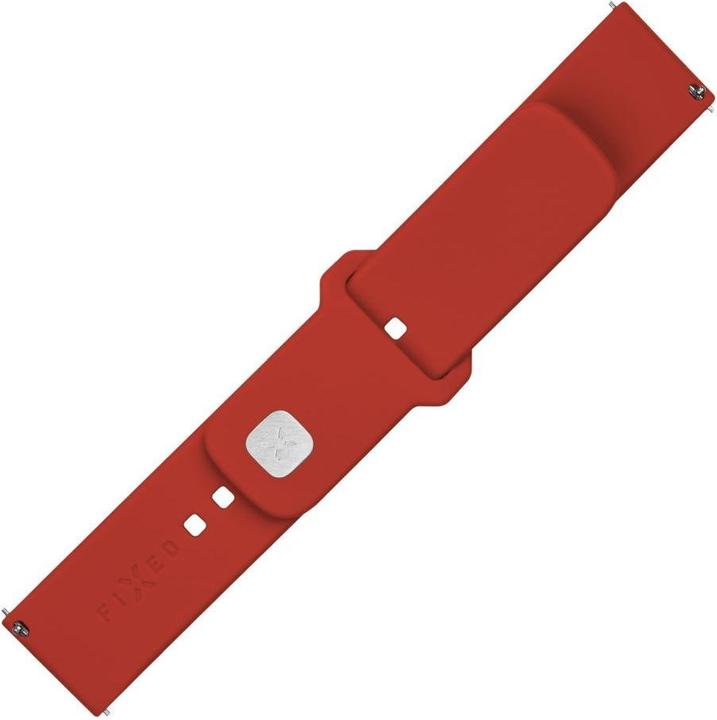Image du produit Fixed Ceinture sportive en silicone à libération rapide pour montres intelligentes 22 mm, rouge (22 mm, Silicone)