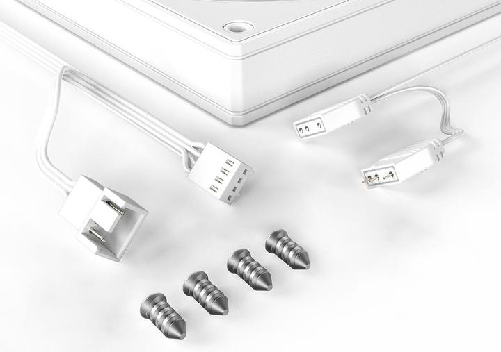 Produktbild ID-Cooling AS-140-ARGB-W (2-pack) - Kabinet kler - 140mm - Hvid med RGB - 25 dBA (140 mm, 2x)
