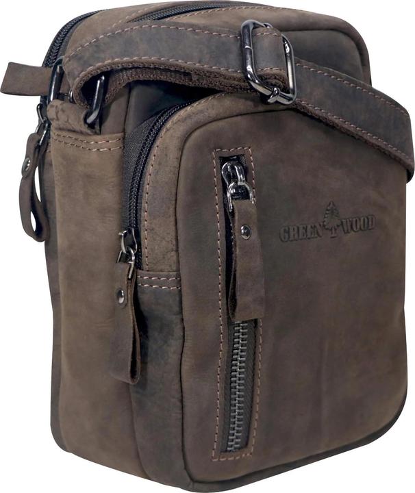 Immagine prodotto Greenwood Herrentasche Echtleder 9 Zoll Nili Vintage Look Braun No.21