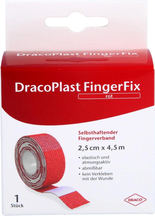 Actual product image Dracco DracoPlast FingerFix finger bandage 2.5 cm x 4.5 cm red, 1 pc. plaster (1 x)