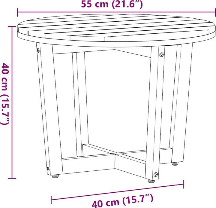 Image du produit vidaXL Garten-Beistelltisch