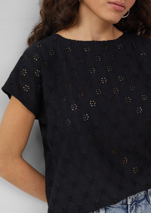 Actual product image S.Oliver T-Shirt Shirt mit Lochstickerei (XS)