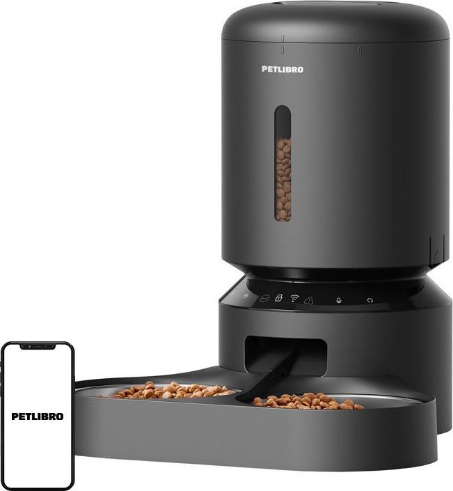Produktbild Petlibro Granary food dispenser with double bowl, Wifi, 5L(black) (5 l)