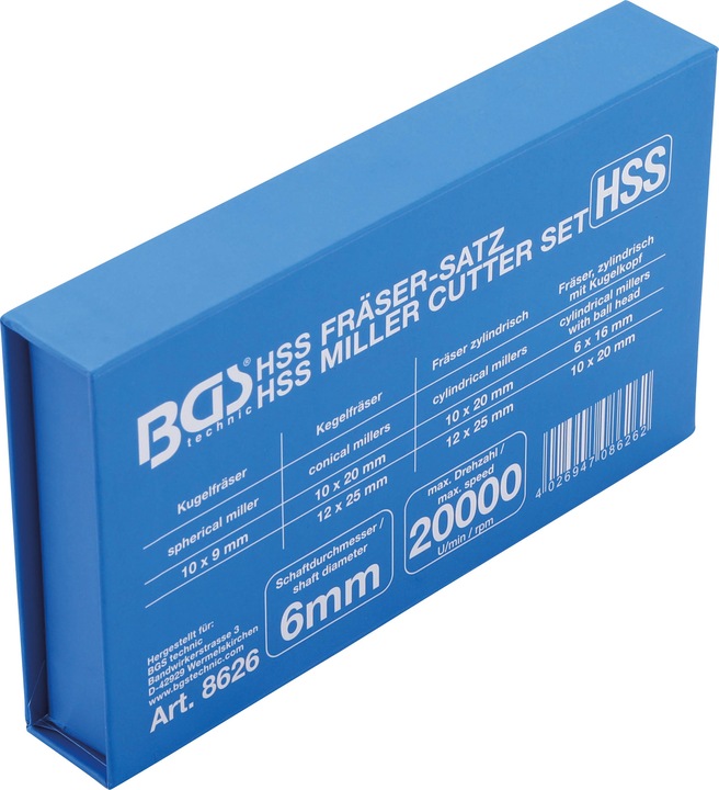 Produktbild BGS HSS-Fräser-Satz 7-tlg.