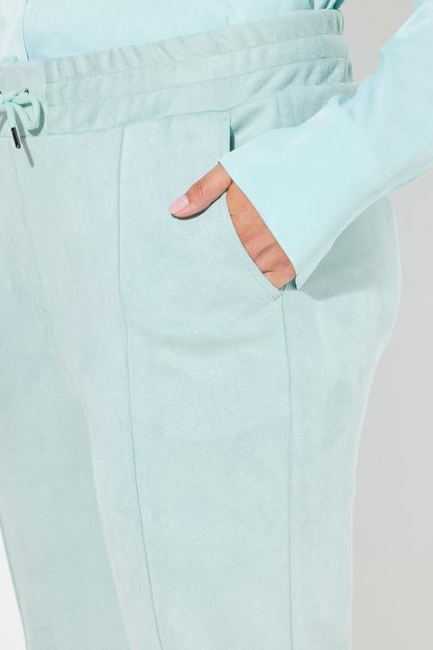 Immagine prodotto Ulla Popken Pantaloni modello Ruby in velours con taglio della gamba ampio e dritto e cintura elastica (48)