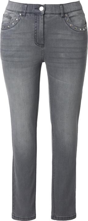 Immagine prodotto Ulla Popken Jeans modello Sarah con rivetti decorativi, taglio della gamba aderente e cintura comoda (54)