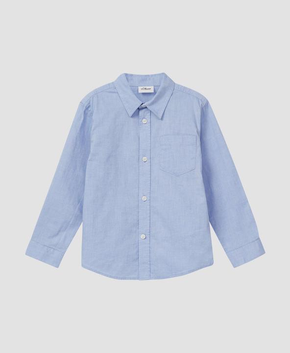 Immagine prodotto s.Oliver Hemd Baumwollhemd aus Chambray mit Brusttasche (116, 122)