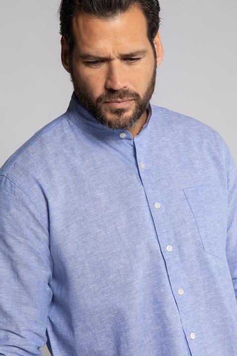 Produktbild JP1880 Hemd, Langarm, Leinenmix, Stehkragen, Modern Fit (7XL)