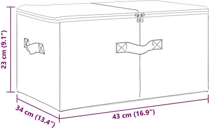 Image du produit vidaXL Aufbewahrungsbox (34 cm, 2x)