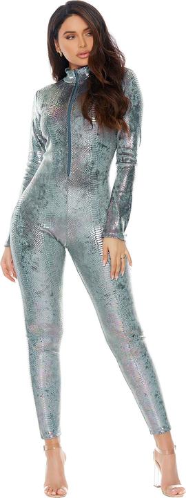 Produktbild Forplay Reptilien Catsuit silber (L, XL)