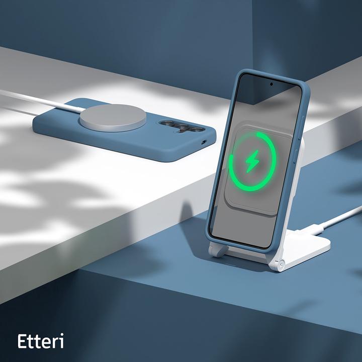 Actual product image Etteri Silicone case for Samsung Galaxy S24 dark blue (Samsung Galaxy S24)