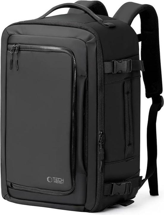 Tech-Protect Defender S50 Rucksack für Ryanair & Wizzar, 20 l Laptop, Schwarz (20 l)