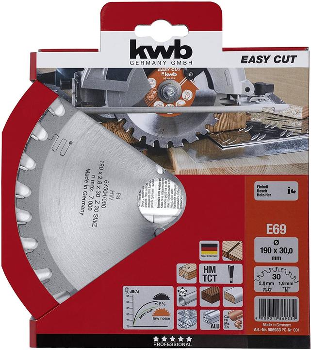Produktbild kwb Kreissägeblatt Hm 190X30 69E