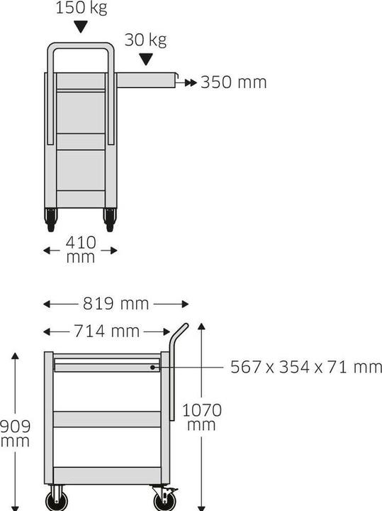 Produktbild Stahlwille Service-Werkstattwagen 612 ST (1 x)