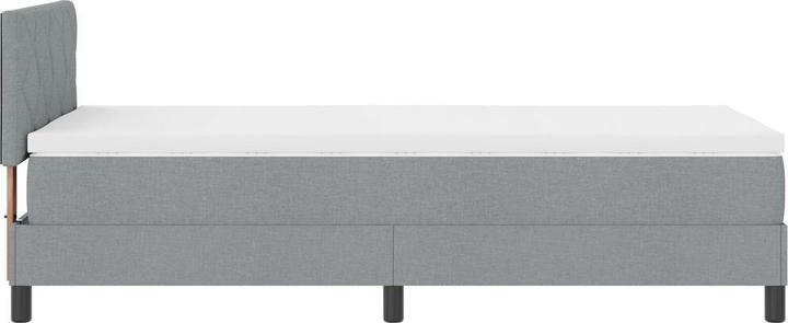 Image du produit VidaXL Lit Boxspring avec matelas & LED Gris clair 90x200 cm Tissu (90 x 200 cm)