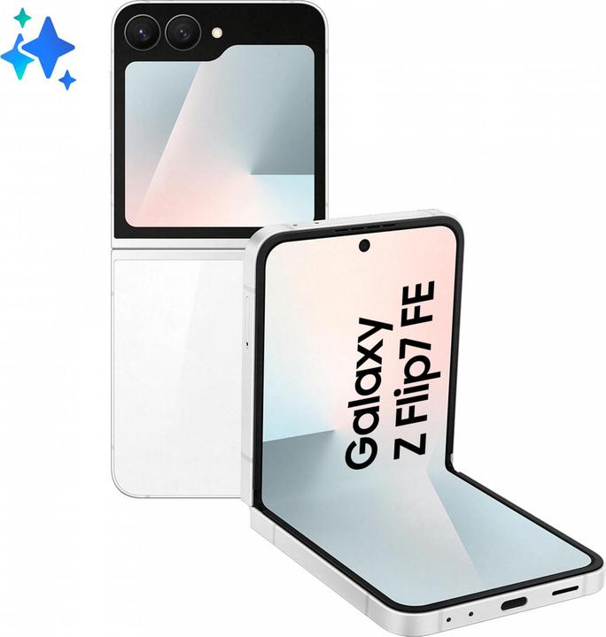 Actual product image Samsung Galaxy Z Flip7 FE (256 GB, White, 6.70", SIM + eSIM, 5G)