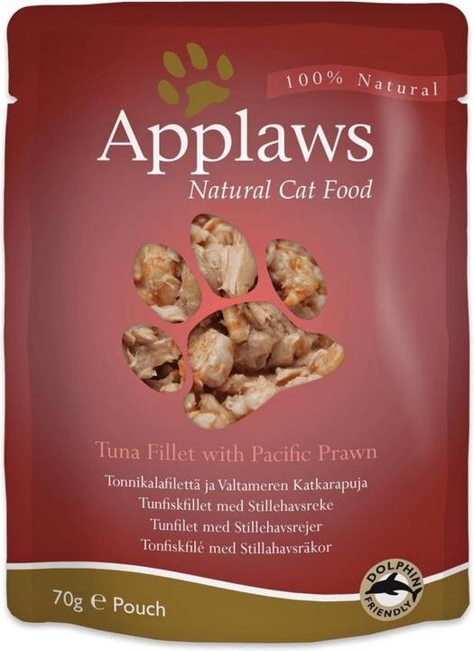 Actual product image Applaws Tuna fillet and Pacific prawns (Adult, 12 pcs., 840 g)