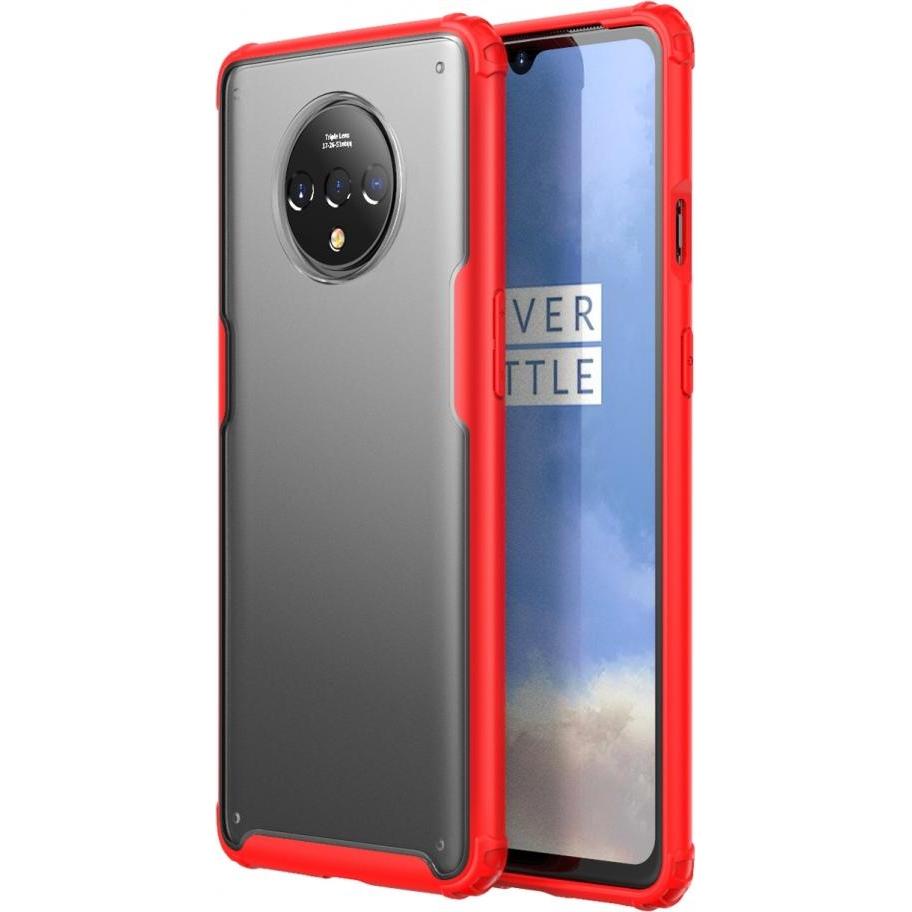 Screenguard OnePlus 7T Anti-Impact Hülle mit 2m Fallschutz (OnePlus 7T), Smartphone Hülle, Rot