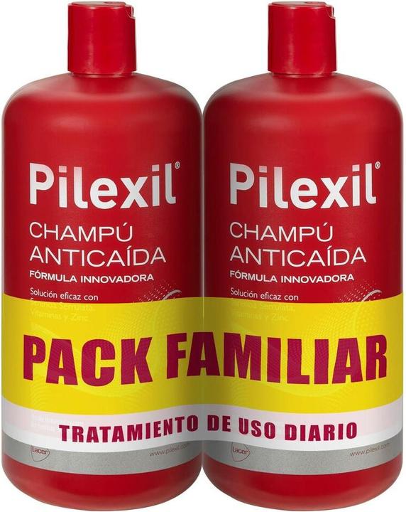 Produktbild Pilexil SHAMPOO gegen Haarausfall, Packung 2 x 900 ml (1800 ml, Flüssiges Shampoo)