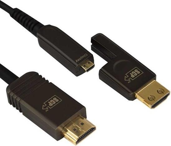 Produktbild SCP 995AOC-30M-LSZH, 30 m, 2 x HDMI Type A (Standard), HDMI Type D (Micro), 3D, Audio Return Channel (30 m, HDMI)