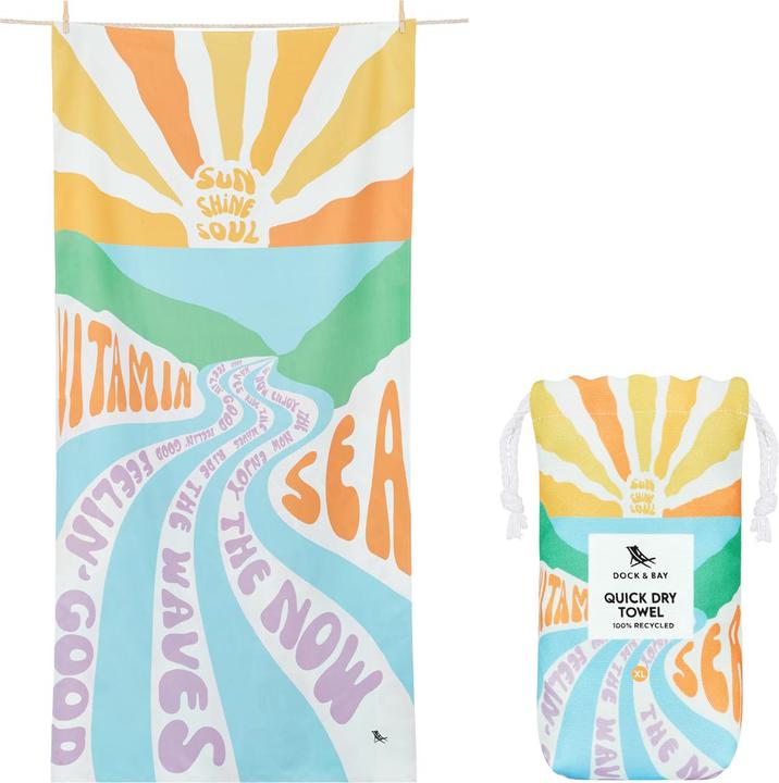 Actual product image Dock & Bay Beach Towel XL Vitamin Sea 200x90cm (200 x 90 cm)
