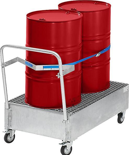 Actual product image eurokraft basic Mobile collecting tray made of sheet steel (768 kg)