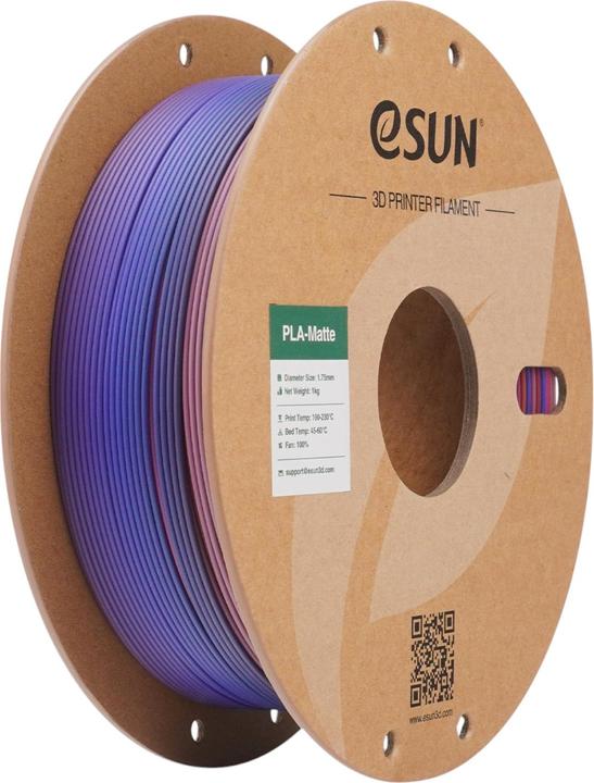 Image du produit eSUN ePLA-Matte Rainbow Fruit Candy Filament 1.75mm 1Kg (PLA, 1.75 mm, 1000 g, Multicolore)
