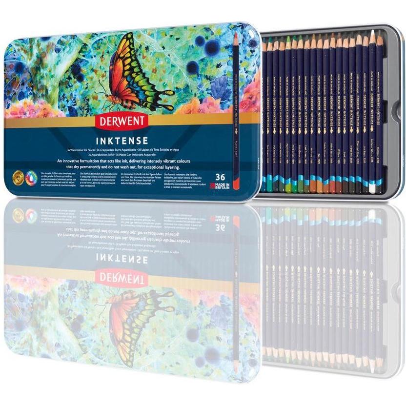 Derwent, Malstifte, Inktense Permanent Aquarellstifte (Mehrfarbig, Multicolor, multicolour, 36 x)