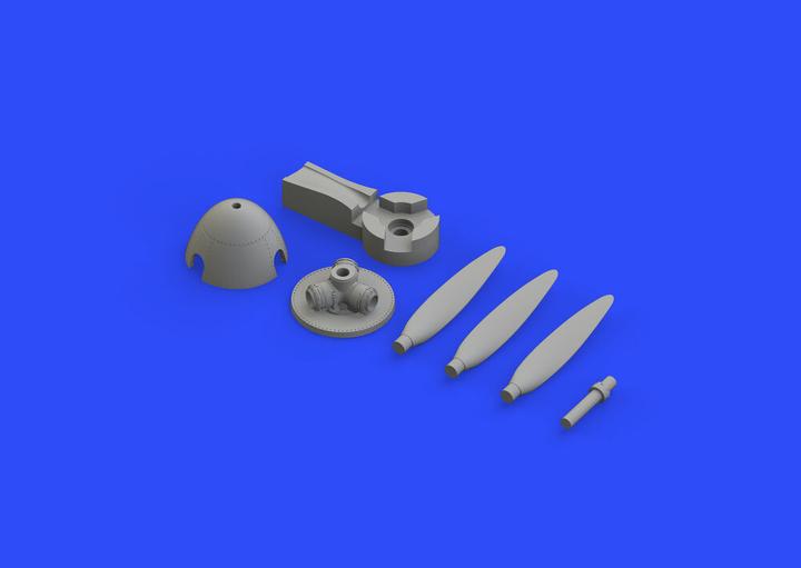 Actual product image Eduard Bf 109F propeller EARLY for