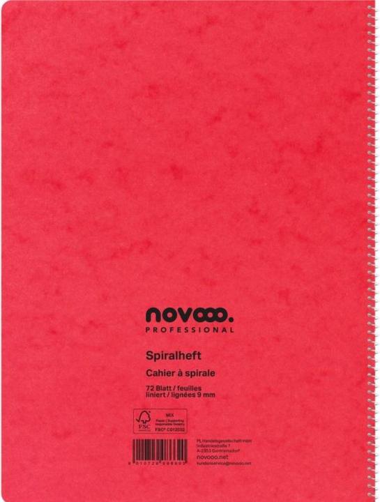 Produktbild Novooo Spiralheft assortiert (A4, Liniert, Weicher Einband)