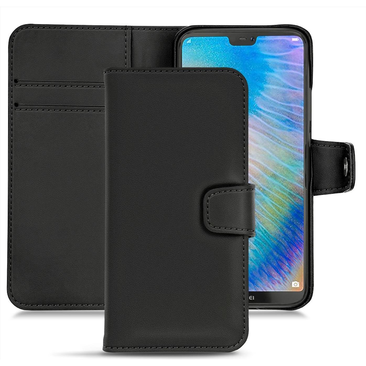 Noreve Lederschutzhülle Wallet (Huawei P20 Lite), Smartphone Hülle, Schwarz