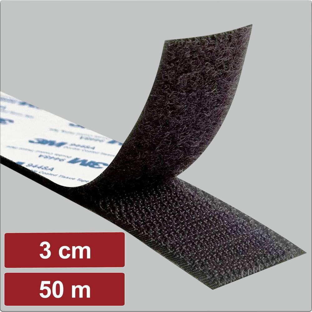 Electronic Garage, Nastro in velcro, EG25CA135 Klettband zum Aufkleben Haft- und Flauschteil (L x B (30 mm)