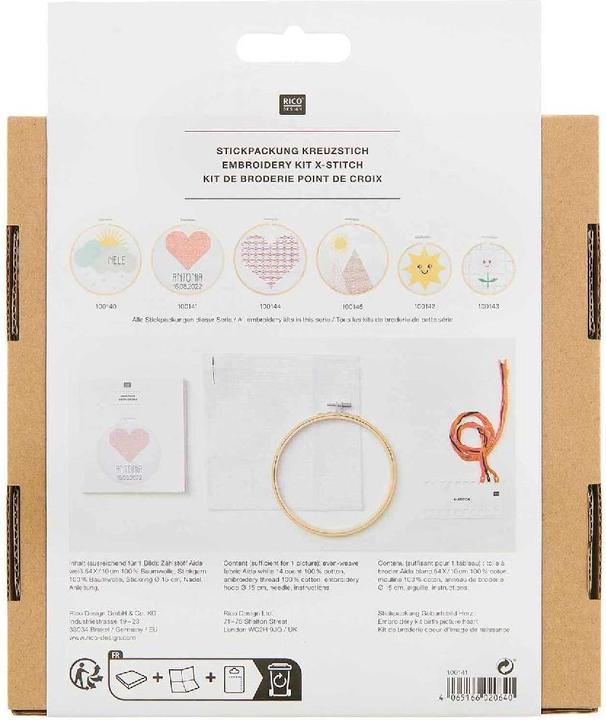 Produktbild Rico Design Stickpackung Geburtsbild Herz.100141